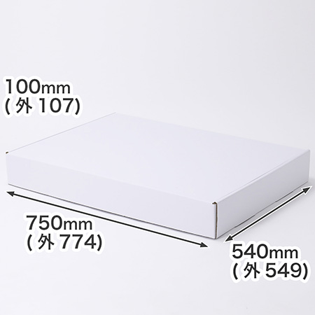 B2サイズ対応、深さ100mmのギフト用ダンボール箱（N式額縁タイプ）