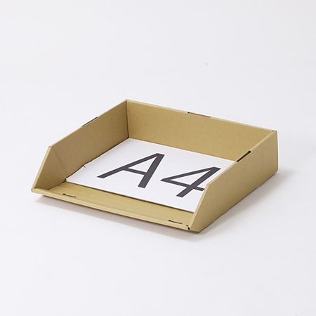 【A4ファイル対応】ダンボール製トレー（横長タイプ）-2