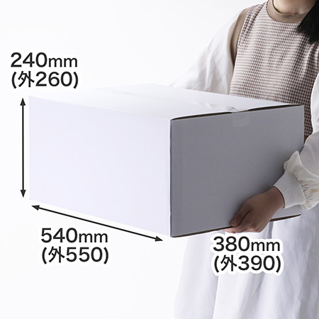 底面B3対応の白色ダンボール箱。通販商品の発送に便利なサイズです。