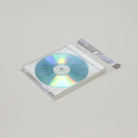簡単封緘OPP袋。テープ付透明封筒（CDサイズ）