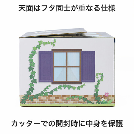 三角屋根の猫の家（青）-6