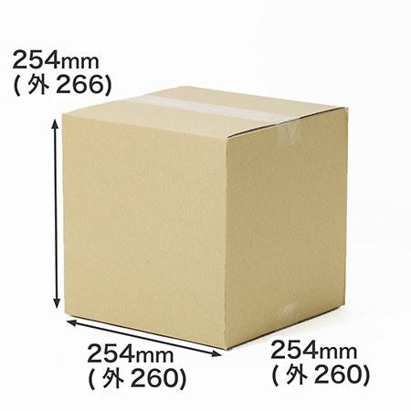 【宅配80サイズ】立方体ダンボール箱 10インチ