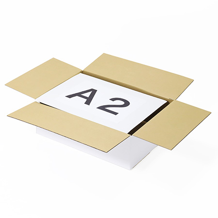 【宅配140サイズ】A2用紙対応 発送用ダンボール箱（白）-2