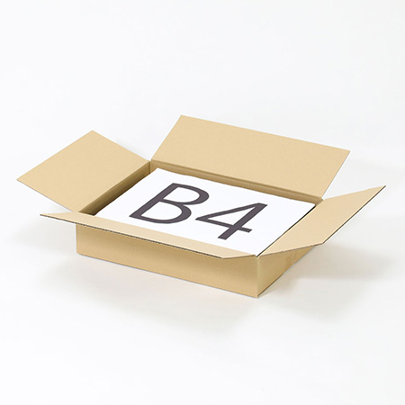 【宅配80サイズ】B4用紙対応 浅型ダンボール箱(茶)-2