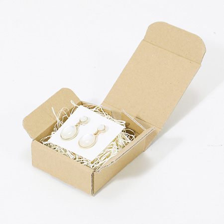 ハンドメイド小物用ダンボール箱 65×65×24（茶）-2