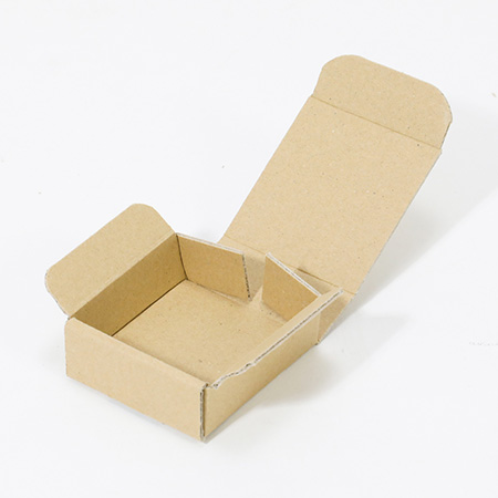 ハンドメイド小物用ダンボール箱 65×65×24（茶）-3