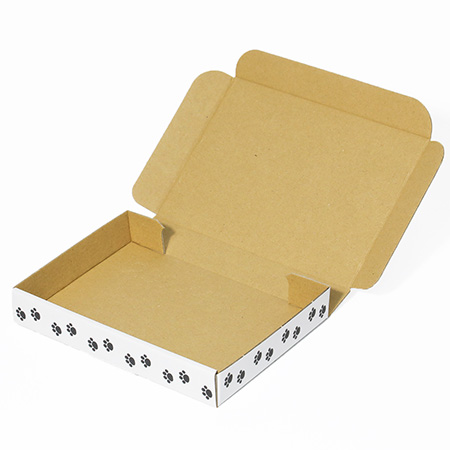 【A6/厚さ3cm】ゆうパケット対応デザインダンボール箱 猫の足あと-5