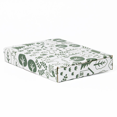 【A6/厚さ3cm】ゆうパケット対応デザインダンボール箱 北欧の森-6