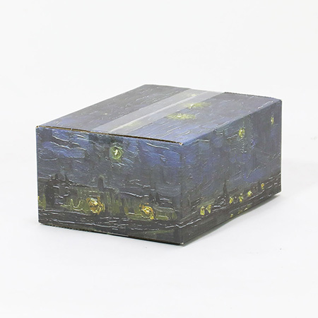 【宅配60サイズ】絵画ダンボール（ゴッホのローヌ川の星月夜）-5