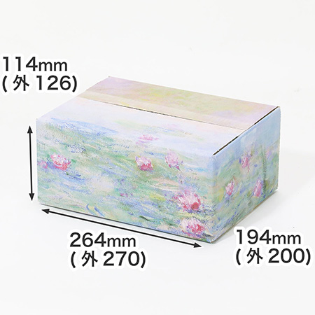 【宅配60サイズ】絵画ダンボール（モネの睡蓮-4）-1