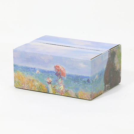 【宅配60サイズ】絵画ダンボール（モネのプールヴィルの断崖の上の散歩）-2