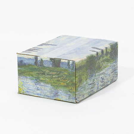 【宅配60サイズ】絵画ダンボール（モネのヴェトゥイユのセーヌ河岸）-3