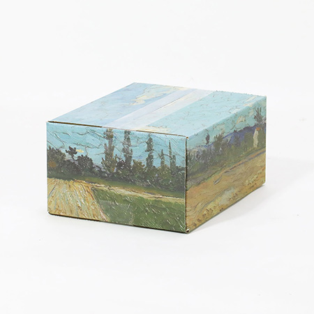 【宅配60サイズ】絵画ダンボール（ゴッホの耕された畑）-3