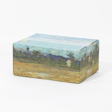 【宅配60サイズ】絵画ダンボール（ゴッホの耕された畑）-4