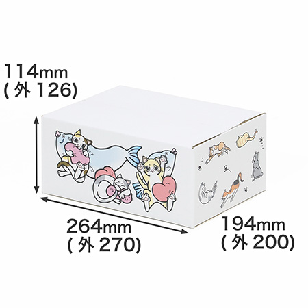 【宅配60サイズ】デザインダンボール（ねこまみれ）-1