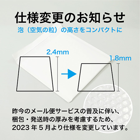 長形3号封筒(長3封筒)が入る。内側に緩衝材が付いた防水仕様の