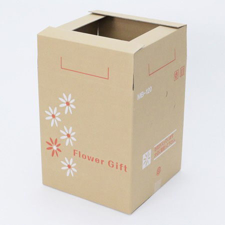 【MB-120(茶)】6～7寸鉢物用フラワーギフトボックス(鉢押え付)-5