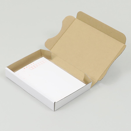 【定形外郵便/ハガキサイズ】小型ダンボール箱（白）まとめ買い-2