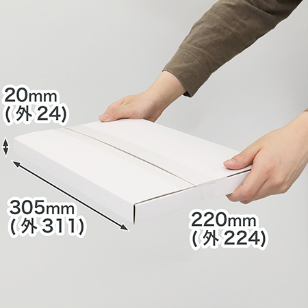 まとめ売り(200枚)まとめ買いでお得。【A4/厚さ2.5cm/表面白】ネコポス