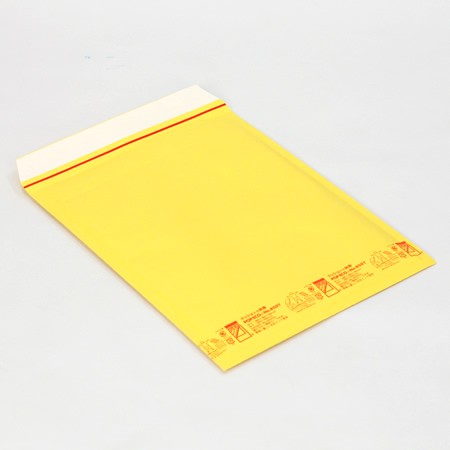 商品の梱包作業に便利。A4サイズが入る黄色いクッション封筒