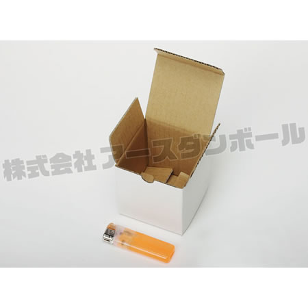 カプセルこし器梱包用ダンボール箱 | 76×76×77mmでB式底組タイプの箱