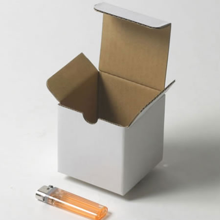 ゼリー瓶梱包用ダンボール箱 | 82×82×82mmでB式底組タイプの箱
