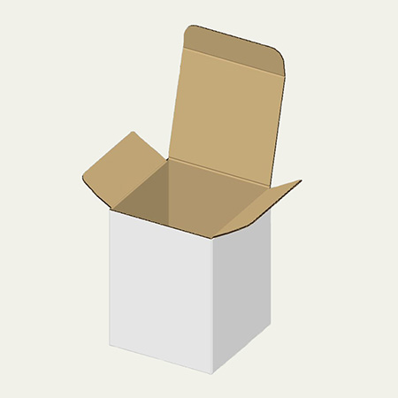 茶こし・ティーストレーナー梱包用ダンボール箱 | 76×76×100mmでB式底組タイプの箱