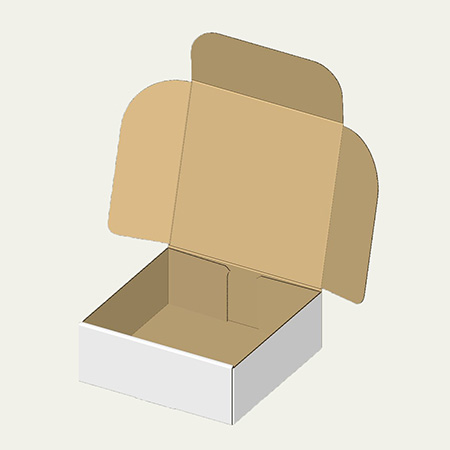 排水口ゴミ受け梱包用ダンボール箱 | 155×155×58mmでN式簡易タイプの箱