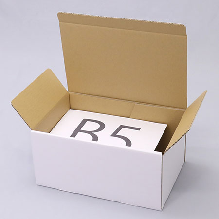 プールバッグ梱包用ダンボール箱 | 299×185×144mmでN式差込タイプの箱