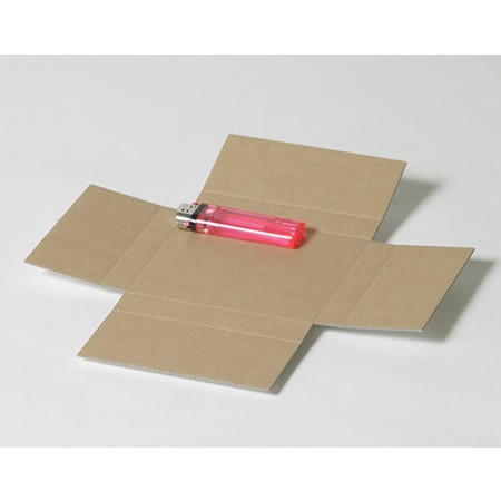 印鑑マット梱包用ダンボール箱 | 119×99×16mmでたとう式タイプの箱