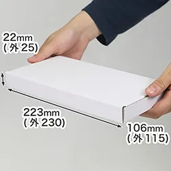 【定形外郵便/ネコポス最小サイズ】薄型ダンボール箱（白）