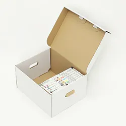 【B6サイズ対応】収納ボックス (白)