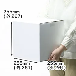 【宅配80サイズ】立方体ダンボール箱(白)