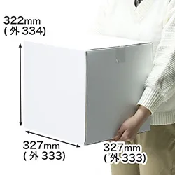 3辺合計100cm・表面白色｜立方体ダンボール箱｜軽量物の発送・お引越し・収納用