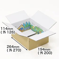 【宅配60サイズ】内側デザイン箱 カラフルタウンビュー