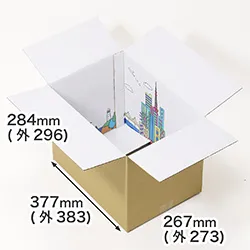 【宅配100サイズ】内側デザイン箱 カラフルタウンビュー