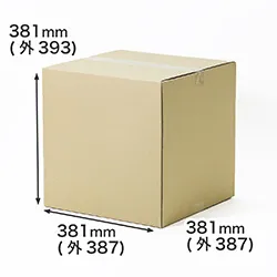 3辺合計117cm｜15インチの立方体｜通販商品の発送やお引越しに便利