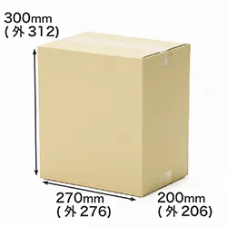 【宅配80サイズ】B5対応ダンボール箱 深さ300mm (茶)
