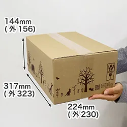 【広告入】宅配80(3辺合計70cm) デザインダンボール箱 A4サイズ対応