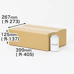 350mlの缶ジュース・缶ビールが24本入る段ボール箱｜ハンドメイド作品・工業製品の梱包・発送に