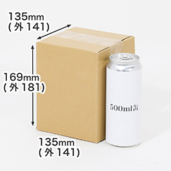 500ml缶 4本用ダンボール箱
