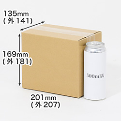 500ml缶 6本用ダンボール箱