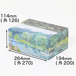 【宅配60サイズ】絵画ダンボール（シスレーのハンプトン教会のあるテムズ川）