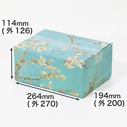 フィンセント・ファン・ゴッホ｜花咲くアーモンドの木の枝｜印象派｜デザイン入り段ボール箱