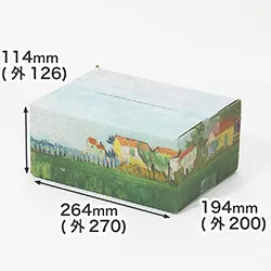 フィンセント・ファン・ゴッホ｜ポピーのある野原｜印象派｜デザイン入り段ボール箱