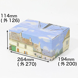 【宅配60サイズ】絵画ダンボール（シスレーのヴィルヌーヴ＝ラ＝ガレンヌの橋）