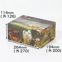 ジャック＝ローラン・アガセ｜リヴァーズ卿の種馬牧場｜印象派｜デザイン入り段ボール箱