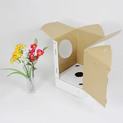 取っ手付き中型のお花宅配用箱(4寸、5寸鉢押え付き)