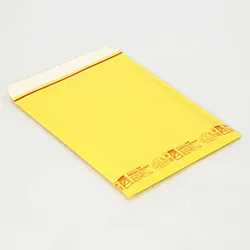 商品の封入作業に便利。A4判が入る黄色いクッション封筒