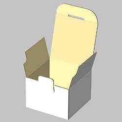LEDランタン梱包用ダンボール箱 | 83×81×56mmでB式底組タイプの箱